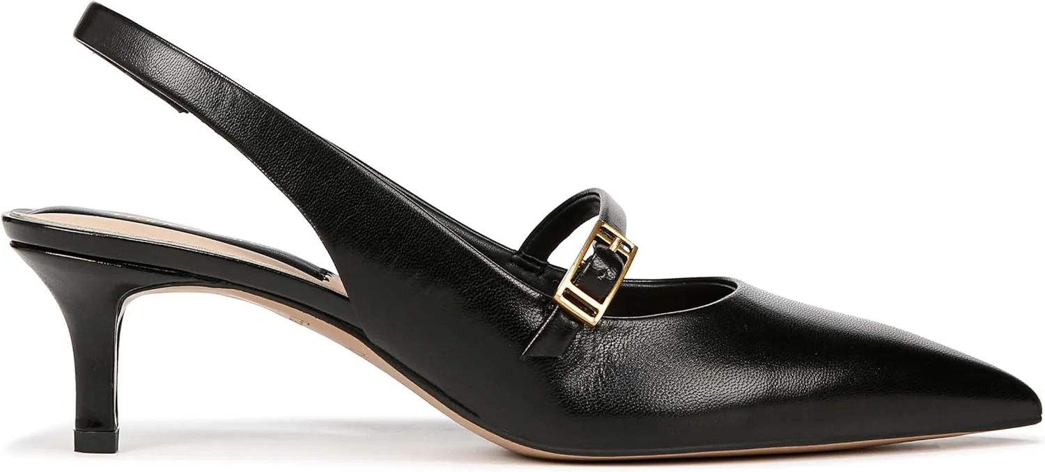 Franco Sarto Women's Khloe Pointed Toe Slingback Kitten Heel Pump