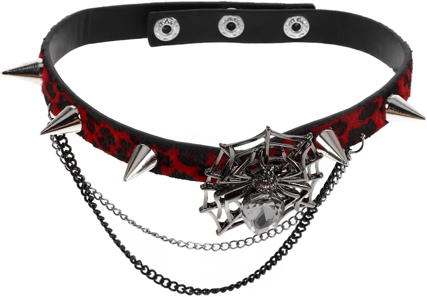 GALPADA Gothic Spider Choker Necklace Studded Necklace Halloween Costumes Choker Punk Fashion Choker