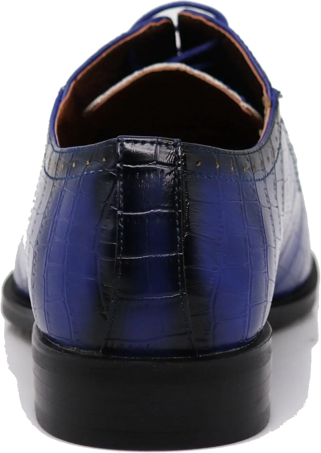 Gator3N Men's Alligator Crocodile Print Oxfords Fashion Lace Up Dress Shoes