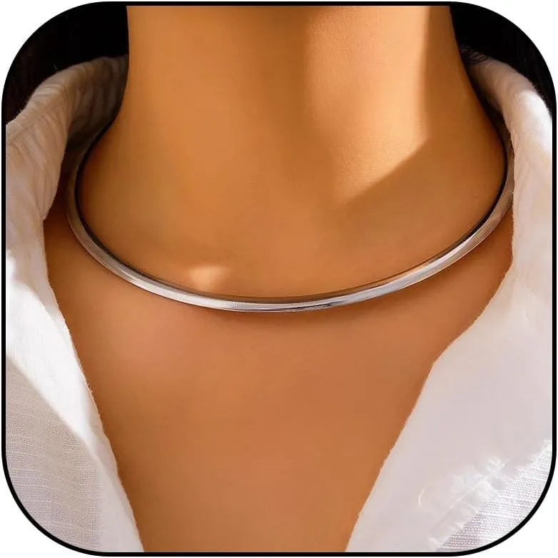 Gold Choker Necklaces for Women Chunky Gold Necklace Gold Statement Necklace Chunky Charm Necklace Punk Gold Jewelry Trendy Stuff