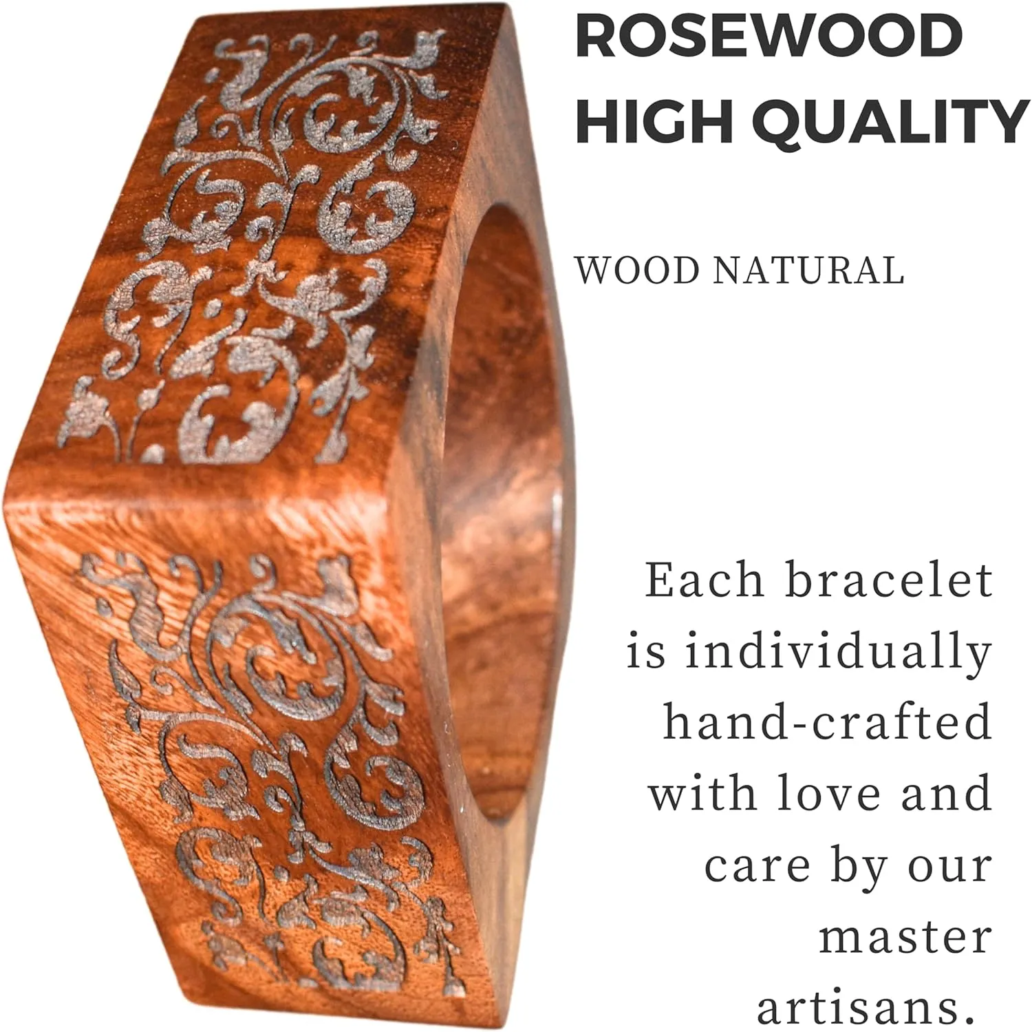Handmade Natural Wooden BangleHandmade Bracelet Vintage Simple Round Natural Wooden Bracelet Bangle for Women Jewelry.