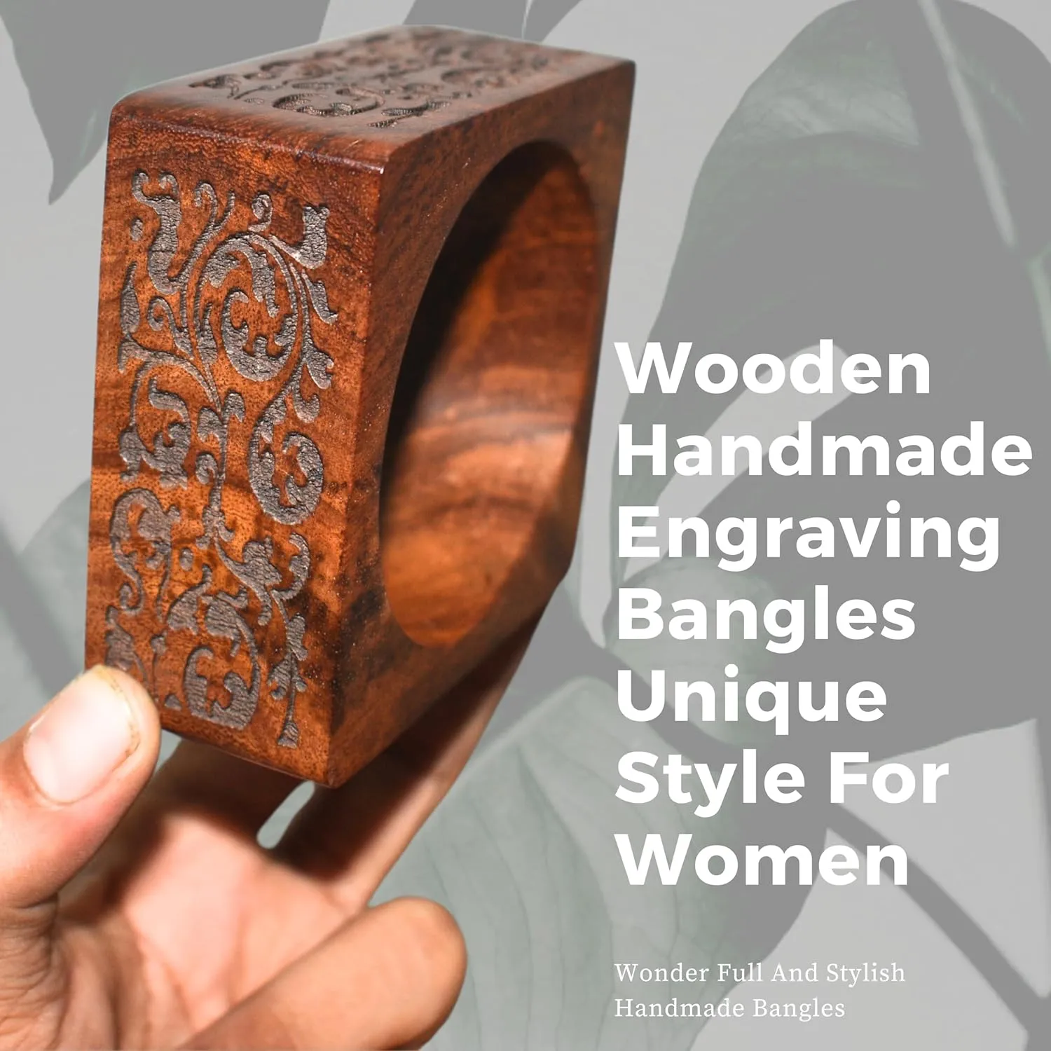Handmade Natural Wooden BangleHandmade Bracelet Vintage Simple Round Natural Wooden Bracelet Bangle for Women Jewelry.