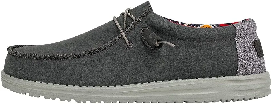 Hey Dude Men's Wally Recycled Leather | Mens Shoes | Men's Lace Up Loafers | Comfortable & Light-Weight