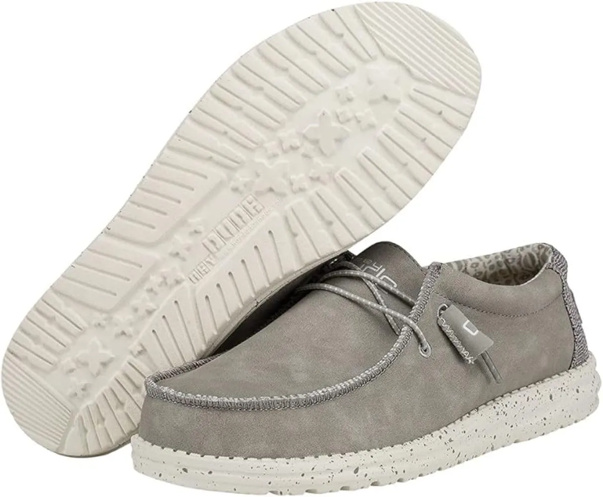 Hey Dude Men's Wally Recycled Leather | Mens Shoes | Men's Lace Up Loafers | Comfortable & Light-Weight