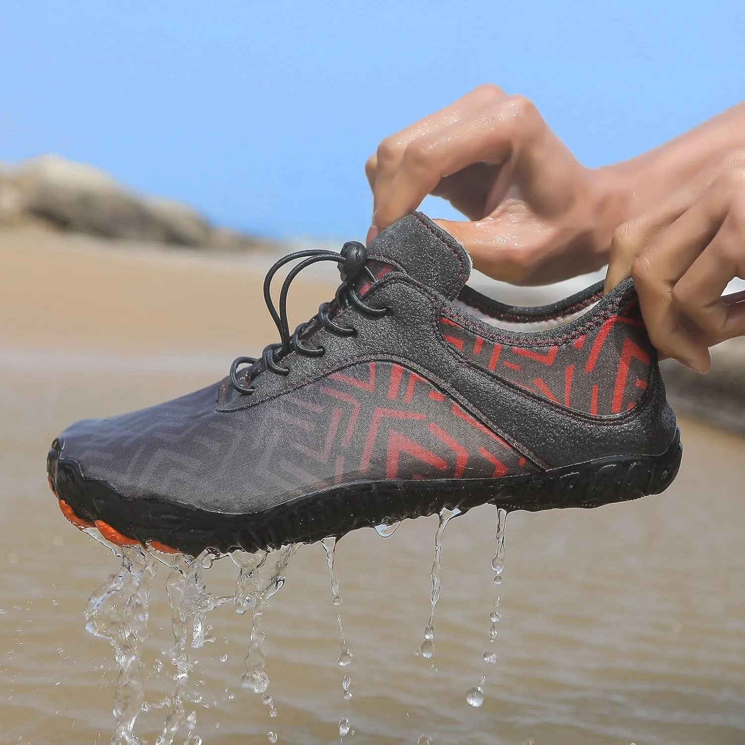 Hike Barefoot Shoes for Men Pro Footwear Barefoot Shoes Mens Comfortable Wide Toe Box Waterproof Trail Running Shoes Healthy & Non-Slip Barefoot Shoes