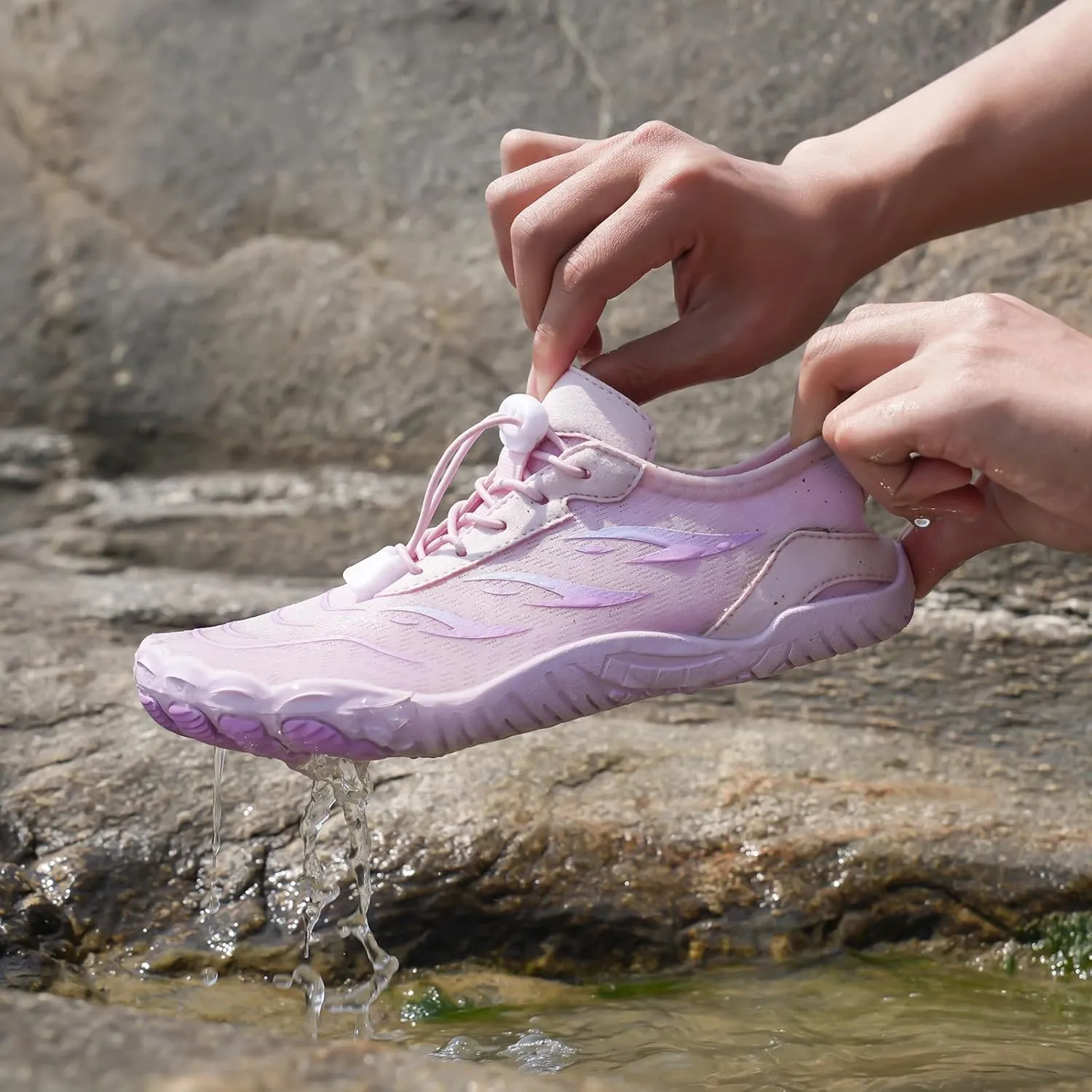 Hike Barefoot Water Shoes for Women Men Footwear Quick Dry Wide Toe Box Pro Beach Swim Athletic Sports Shoes Non-Slip Aqua Shoe Pool Hiking Walking Diving Surfing Breathable Hiking Footwear