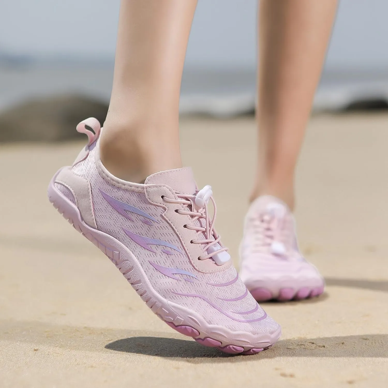 Hike Barefoot Water Shoes for Women Men Footwear Quick Dry Wide Toe Box Pro Beach Swim Athletic Sports Shoes Non-Slip Aqua Shoe Pool Hiking Walking Diving Surfing Breathable Hiking Footwear