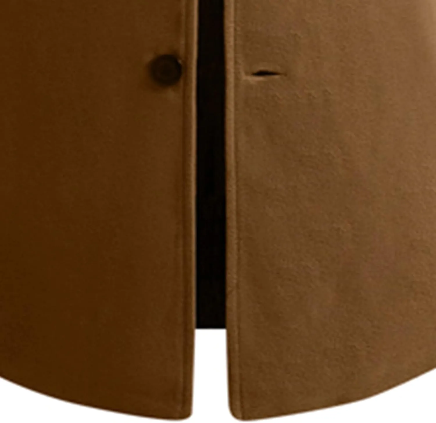 hlysgo Men's Wool Trench Coat Single Breasted Slim Fit Notched Collar Winter Long Business Overcoat Plus Size Pea Coats