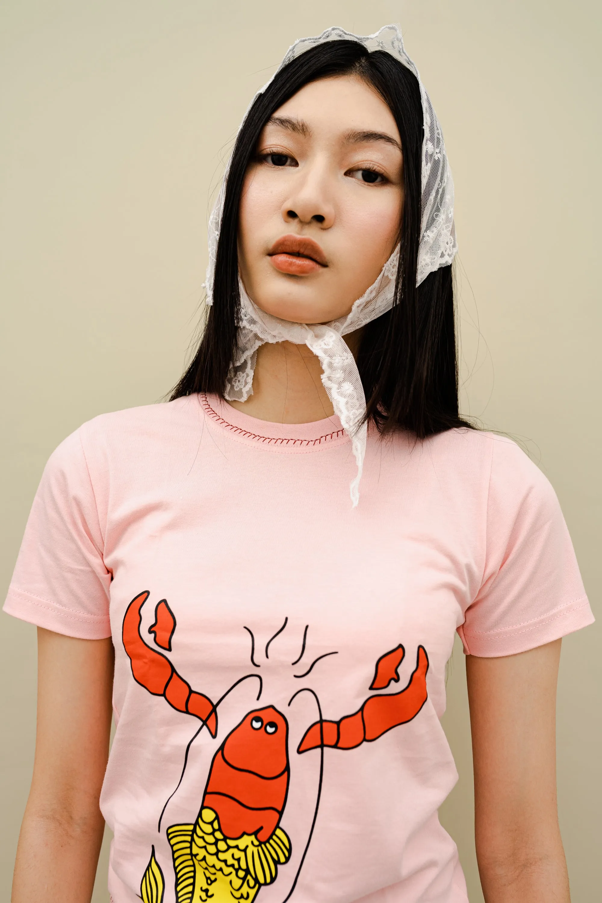 Houbi Lobster Baby Tee Pink