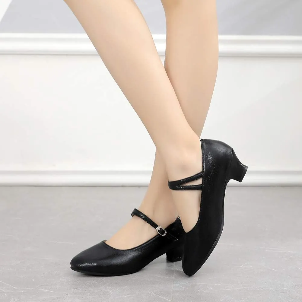 HROYL Women's Latin Ballroom Dance Shoes Salsa Bachata Practice Professional Dancing Shoes,Model DYSDXMD