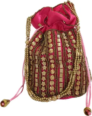 Indian Potli Bags, Bride Purse, Mini Drawstring Purse, Bucket Bag In Bright Colors, Wedding Favor Bags