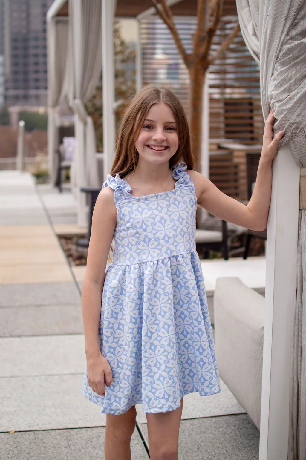Jacquard Tank Dress - Spanish Indigo