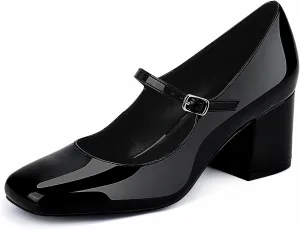 JENN ARDOR Women's Pumps Low Heel Dress Shoes for Women Closed Toe Chunky Mary Jane Work Pumps Shoes Oxfords