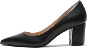 JOY IN LOVE Pumps for Women Chunky Heels Comfortable Middle Block Heel Work Dress Pumps