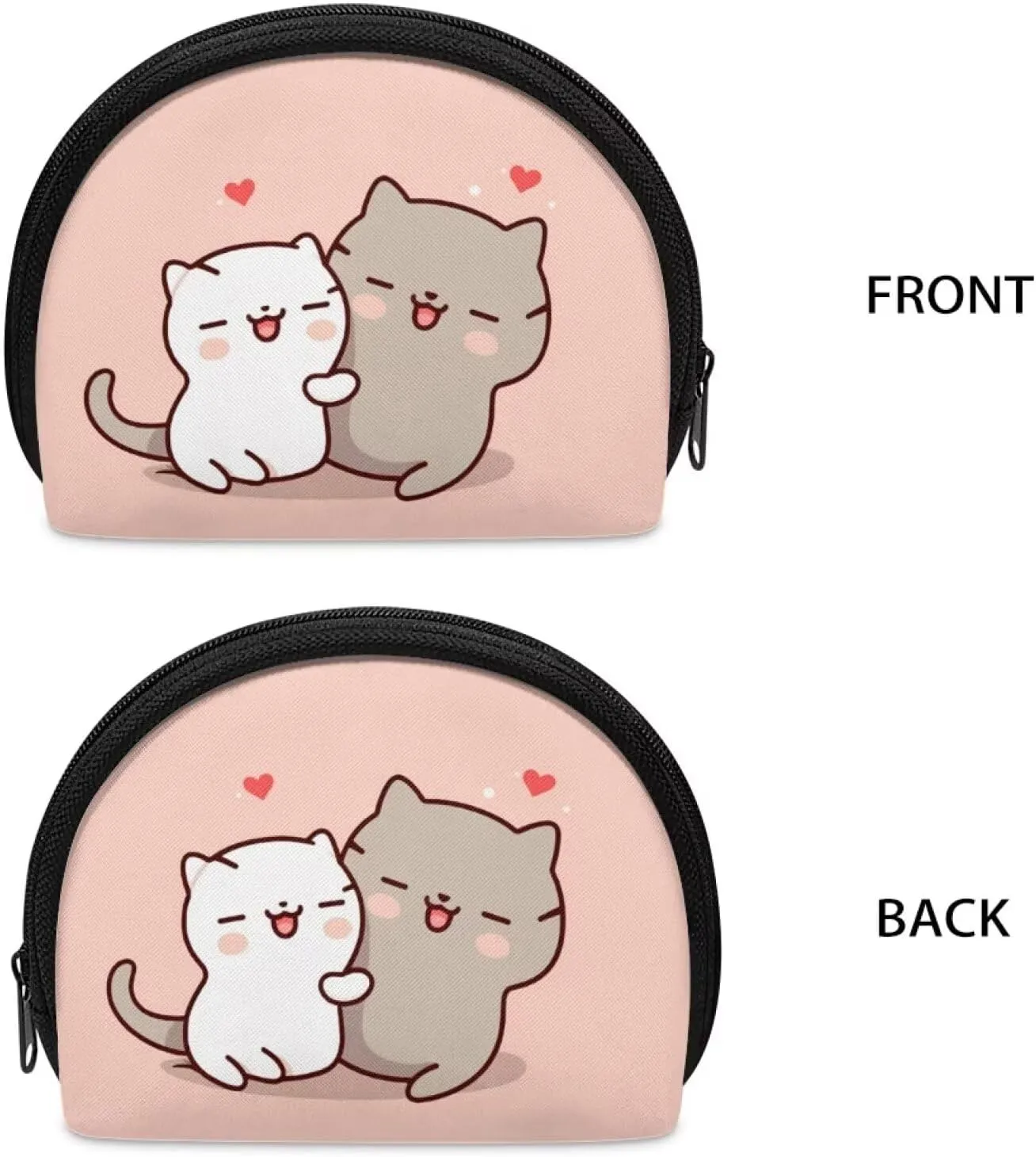 Kawaii Pouch Cat Coin Purse Cute Organizer Pouches with Zipper Tiny Makeup Bag Coins Pouch for Girls Small Credit Card Handbag Organizer