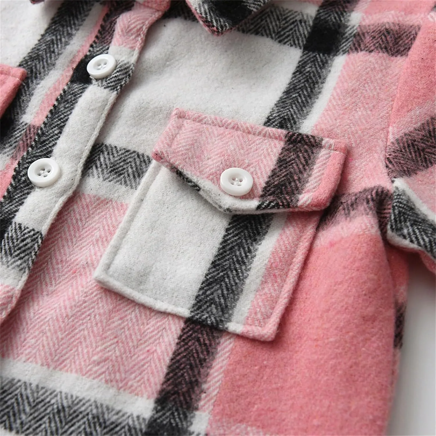 Kids Baby Boy Girls Hoodie Plaid Flannel Hooded Jacket Long Sleeve T-Shirt Tops Kid Clothes Fall Winter Clothes Outfits
