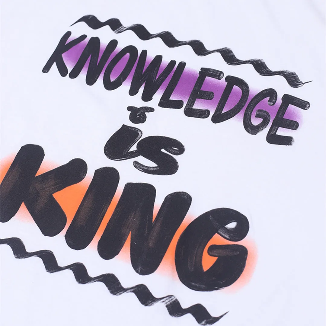 KNOWLEDGE IS KING T-SHIRT WHITE