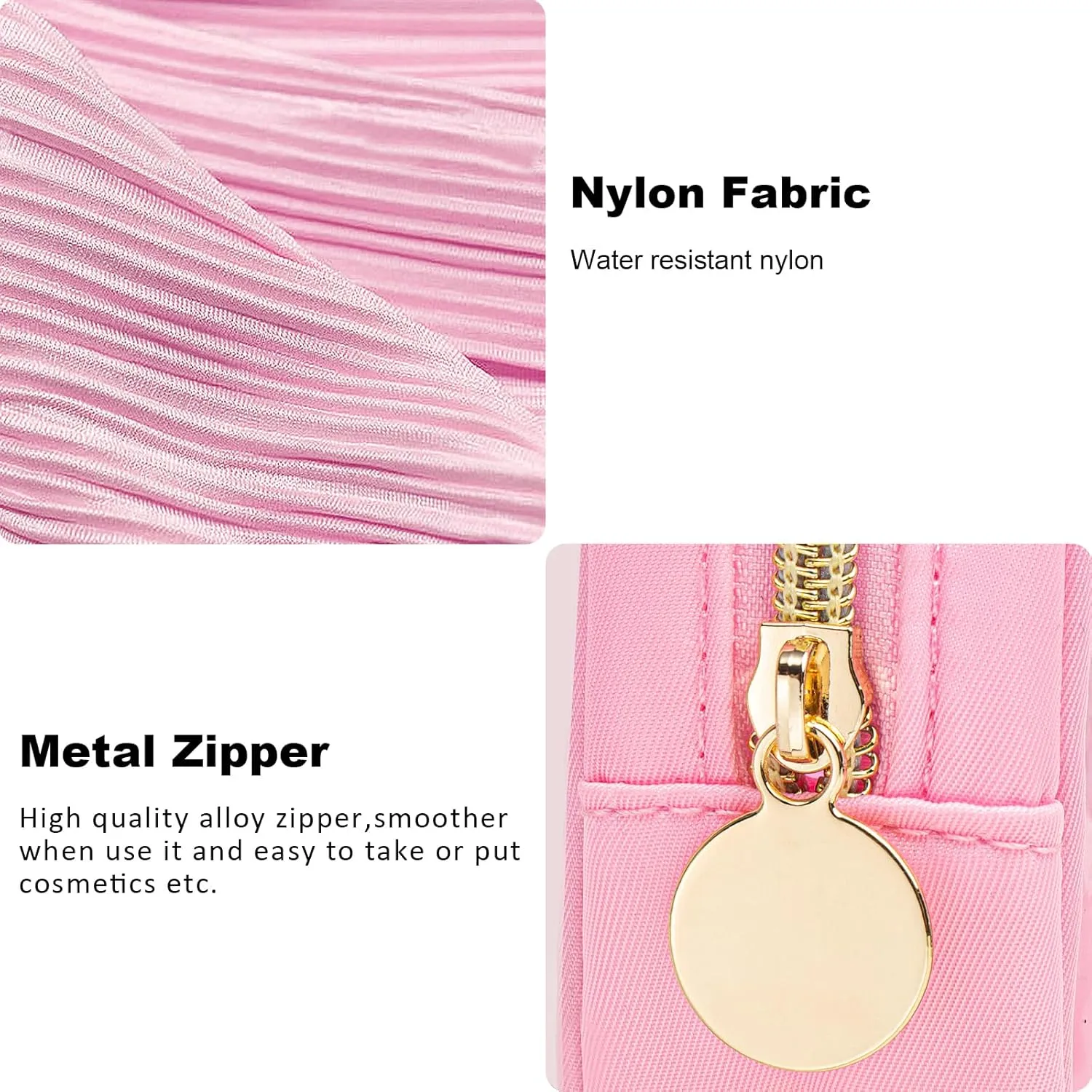 KOTORA Clear Makeup Bag Cosmetics Bag Mini Small Pouch Purse TSA Approved Toiletry Bags Zipper Pink Cute Pouches Make Up Travel Toiletry Car Accessories Essentials for women