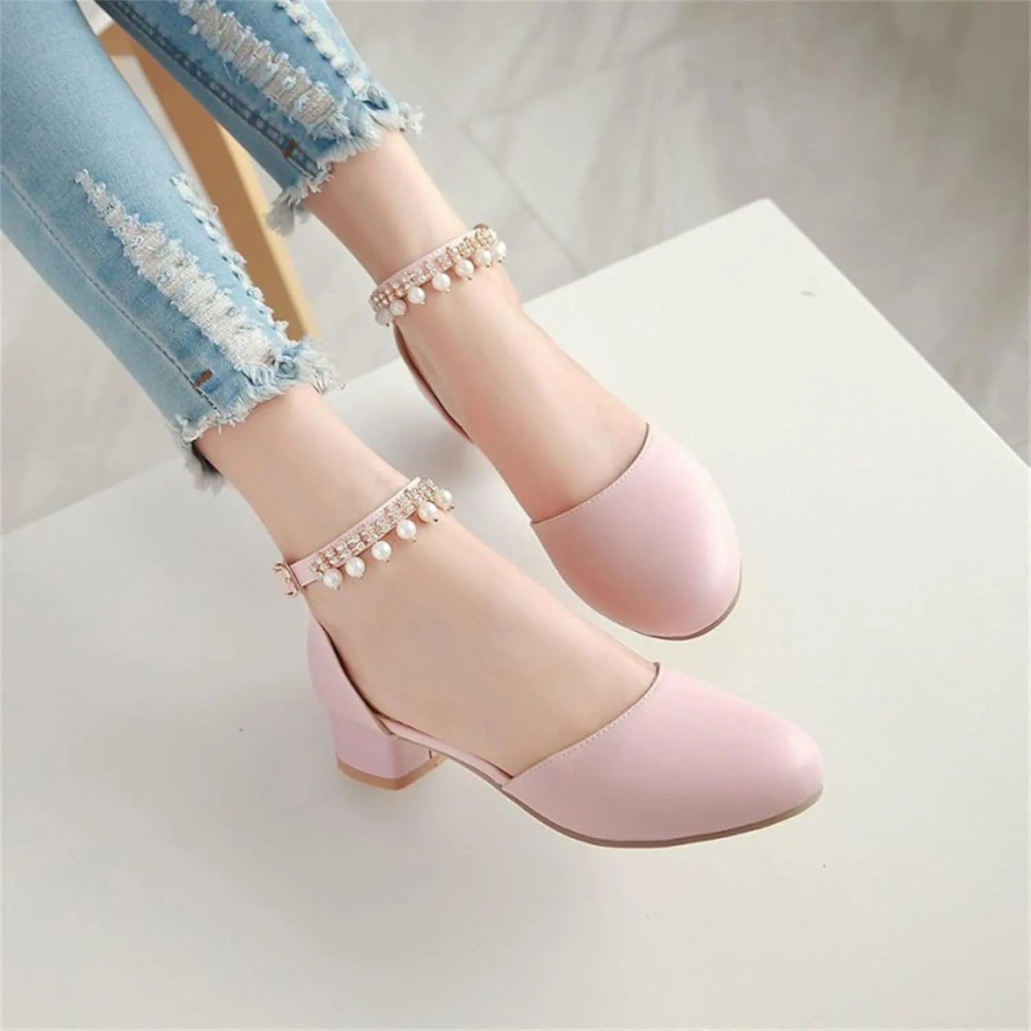 Little Girls Dress Up Shoes Low Heel Princess Hook and Loop Dress Shoes Pary Wedding Prom Shoes for Toddler