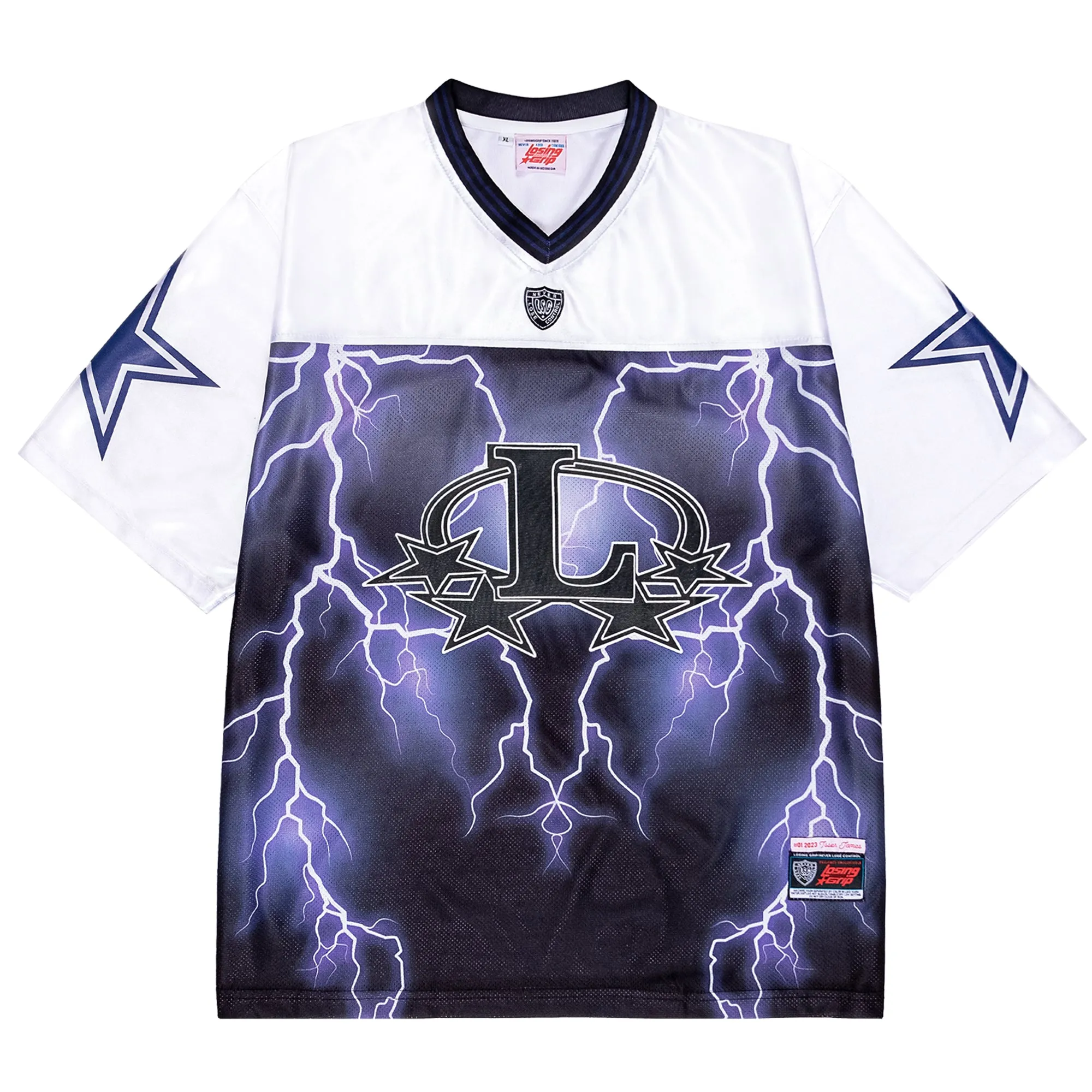 LOSINGGRIP X ISSER JAMES Thunder Star White Black Jersey
