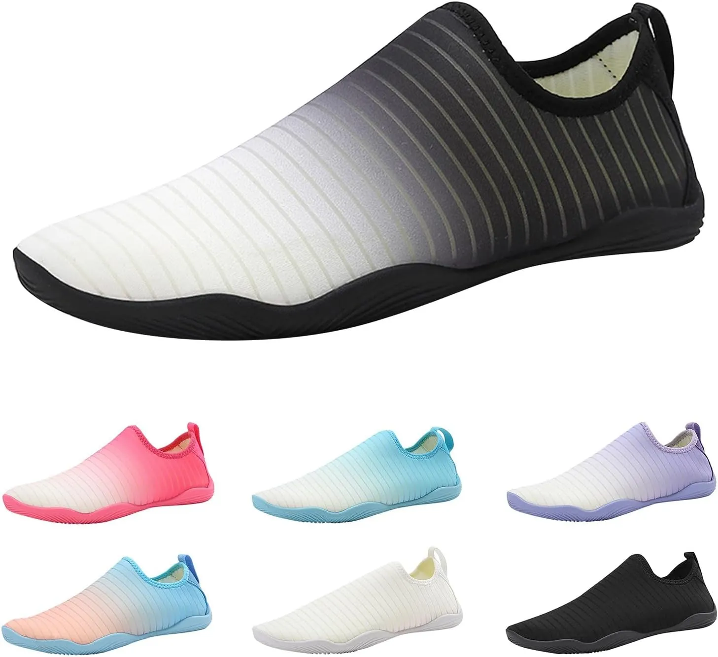 Men Women Water Shoes Quick-Dry Socks Barefoot Slip-on for Beach Swim Sport Yoga Breathable Lightweight Casual Sneakers