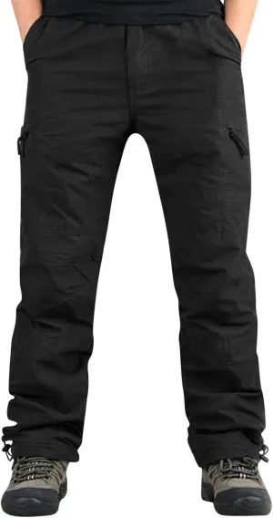 Mens Workout Cargo Sweatpants Casual Cargo Pants Loose Fit Jogger Sweatpants Tactical Work Pants Multi Pocket Outdoor