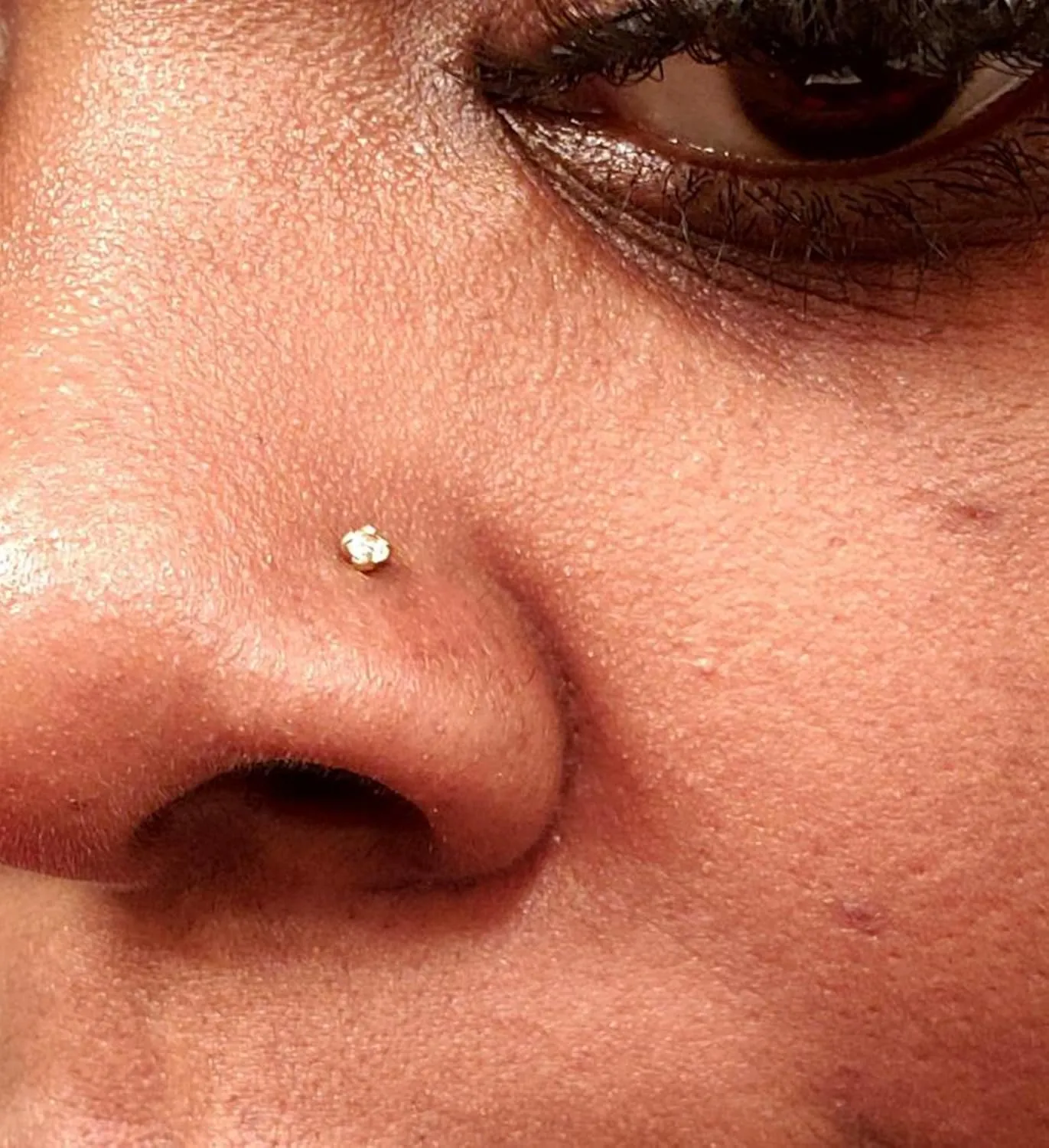 MODRSA 18G Hoop Nose Ring - Surgical Stainless Steel Studs, L Shaped Nose Stud, Piercing Jewelry for Women - Silver, Black