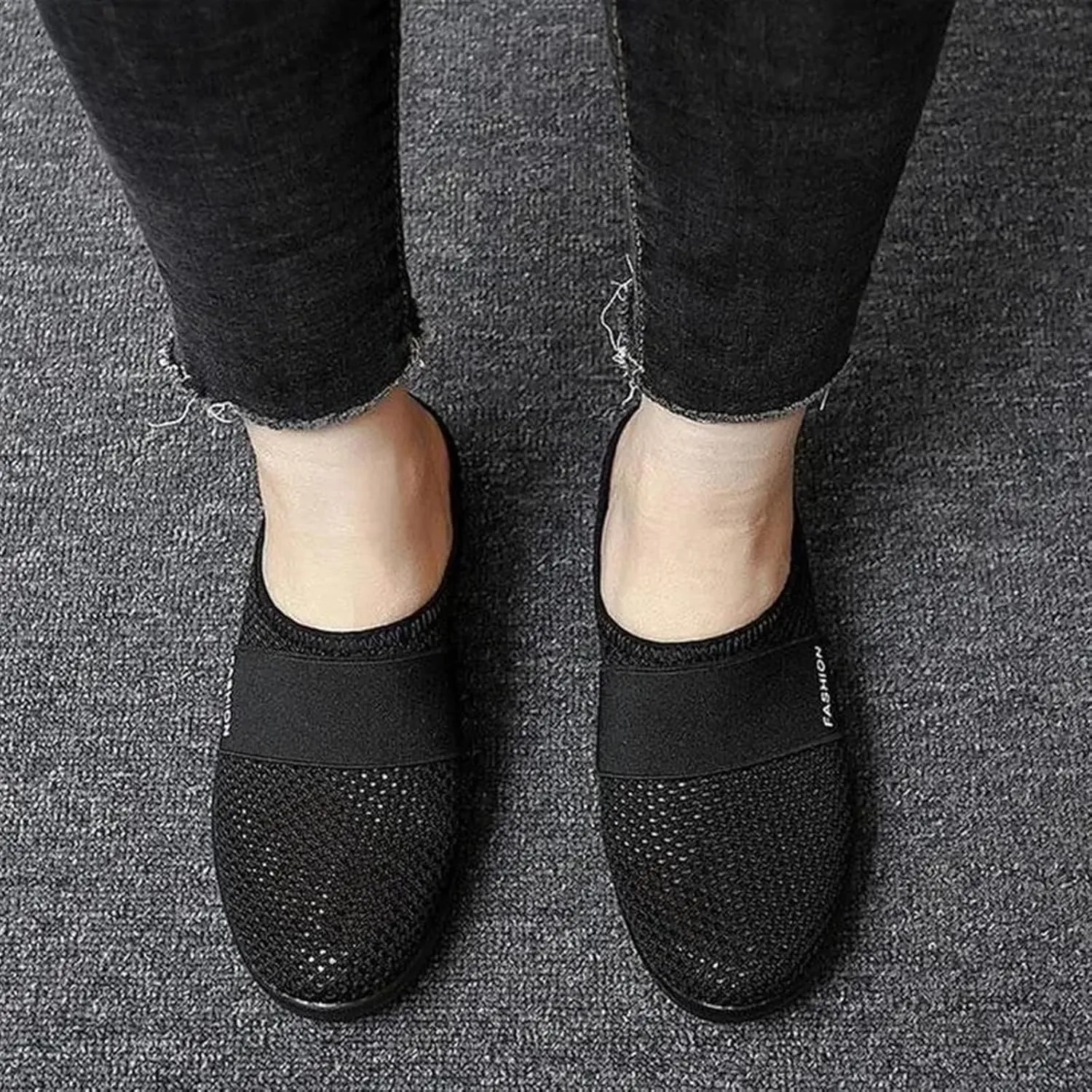 Mules for Women 2025 Air-Cushion Slip-On Walking Shoes Summer Orthopedic Diabetic Slippers Slip On Closed Toe Shoes Arch-Support Beach Sandals Backless Breathable Sneakers