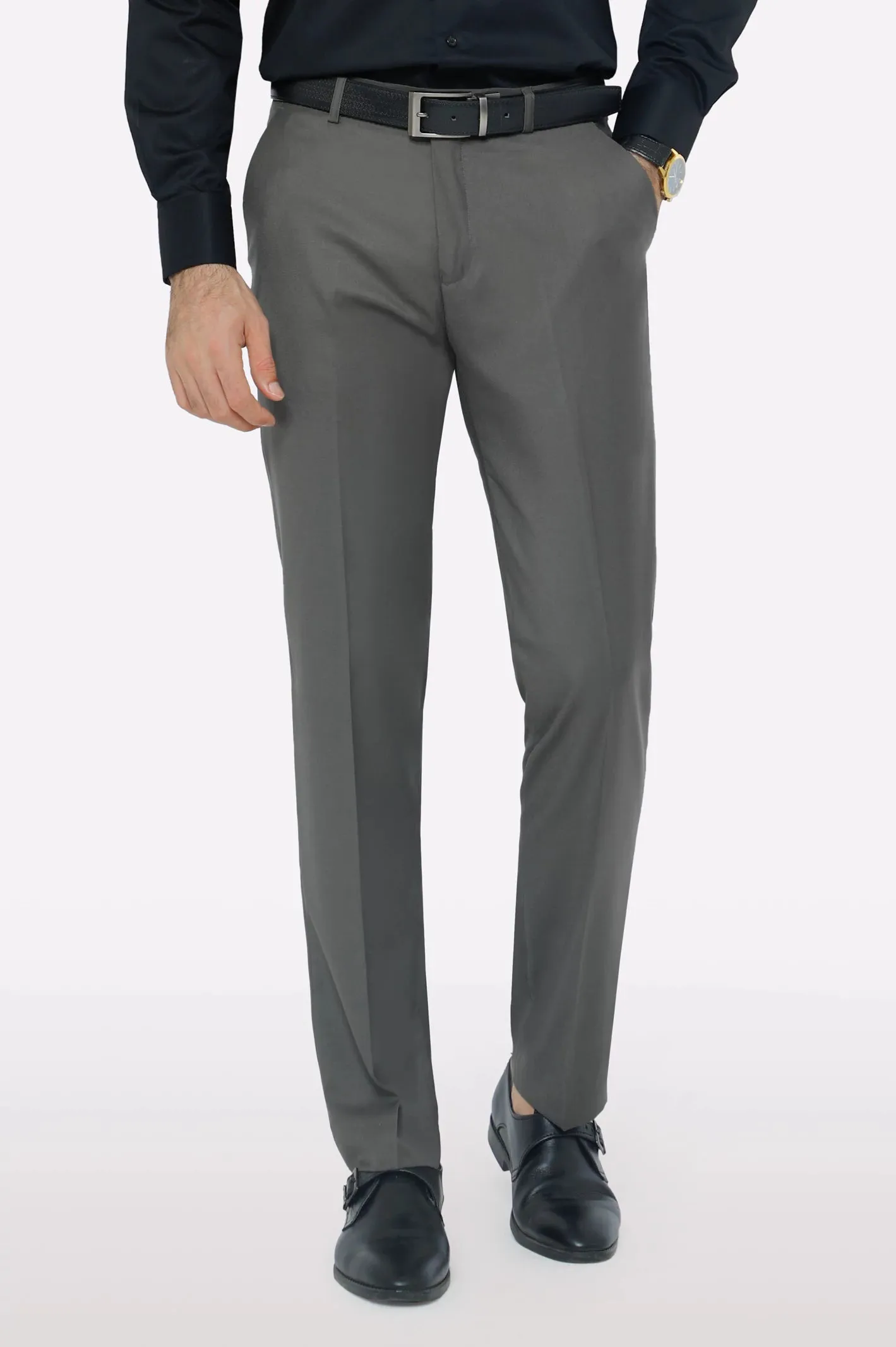 Olive Regular Fit Formal Trouser