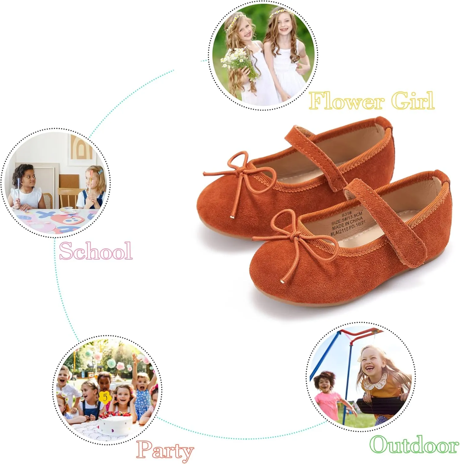 Otter MOMO Toddler/Little Girls Mary Jane Slip-on School Uniform Party Dress Shoes