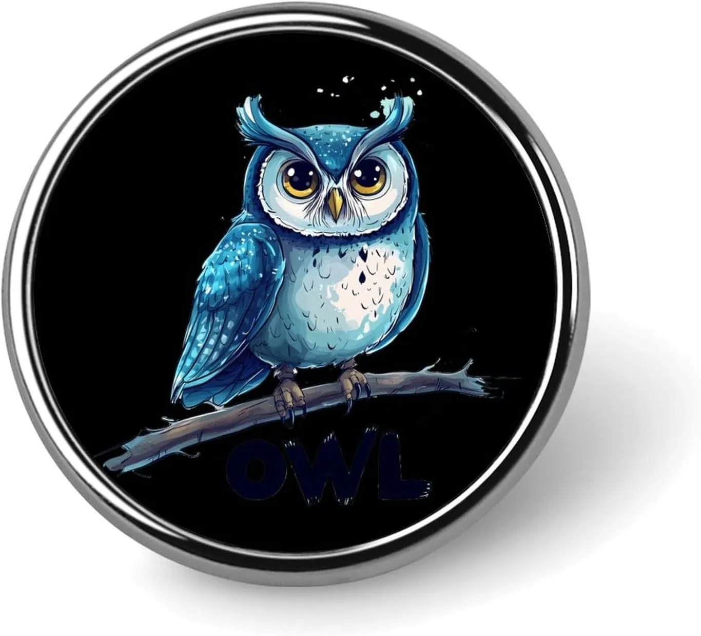 Owl Pin Enamel Lapel Pins Round Badge Brooches Clothing Decoration for Women Men