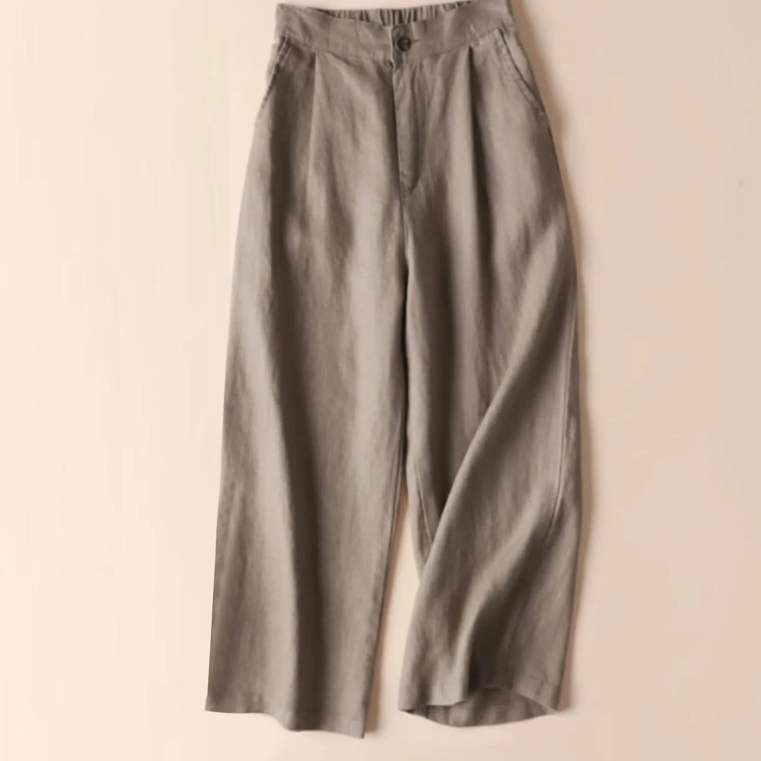 Pants for Women Wide Leg Casual Loose Summer Graphic Flowy High Waisted Linen Wide Leg Pants Plus Size Trousers with Pockets