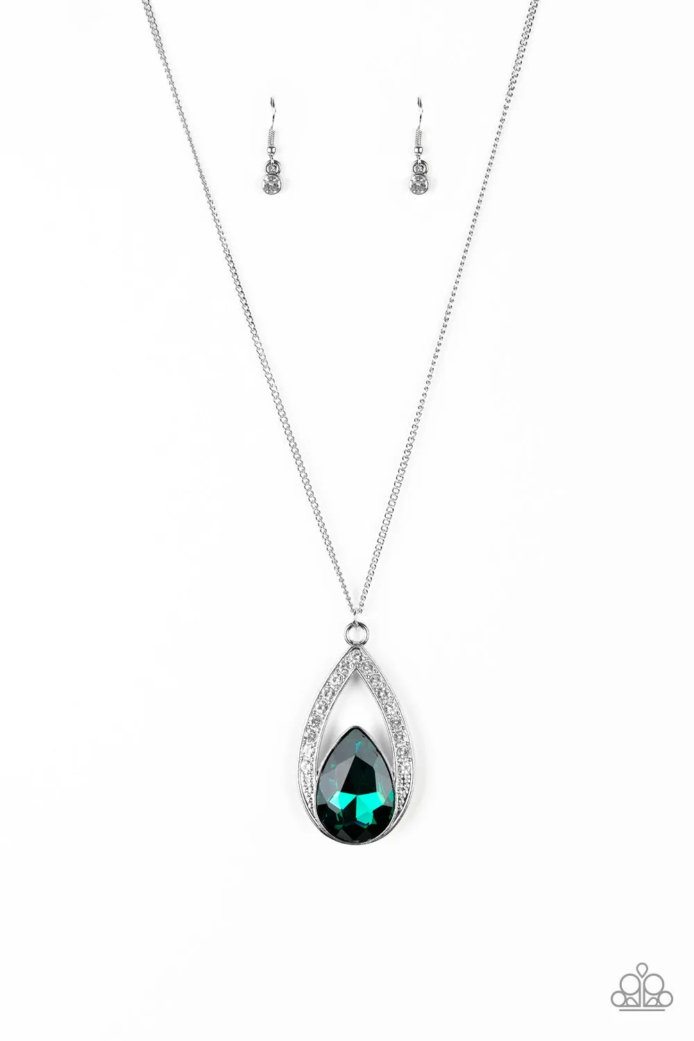 Paparazzi Notorious Noble Green Necklace Set