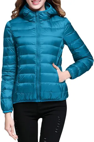 Puffer Jacket Womens Packable Winter Coats Light Winter Jackets Warm Down Jacket Quilted Jackets with Pockets