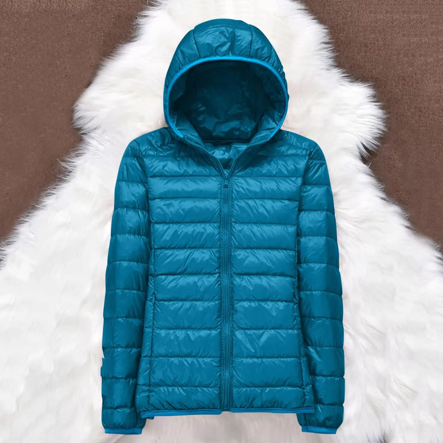 Puffer Jacket Womens Packable Winter Coats Light Winter Jackets Warm Down Jacket Quilted Jackets with Pockets