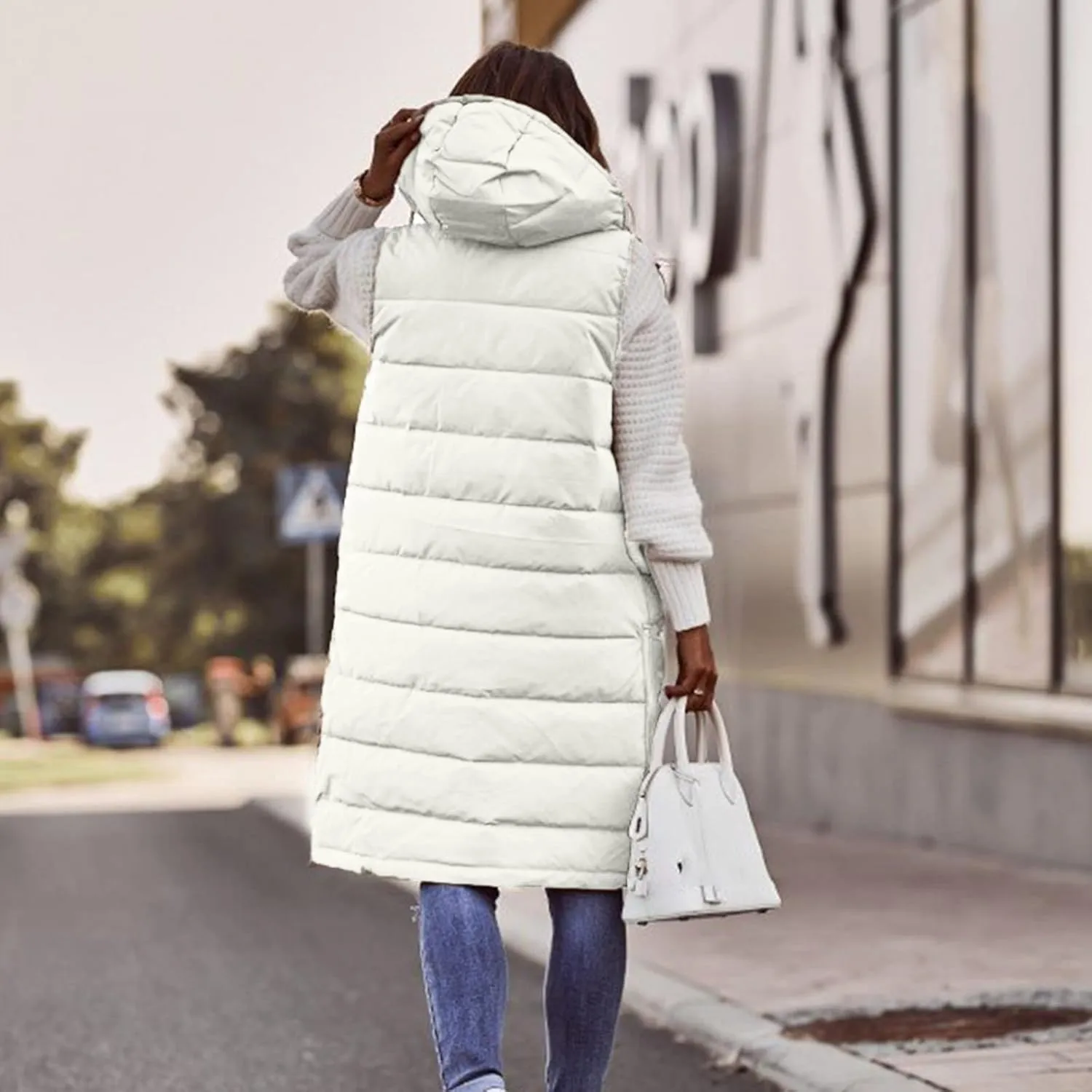 Rain Jacket Women Coat Jackets Zipper Warm Elegant Coat Soft Zipper Pocket Coat Loose Pocket Coat Cotton Coat