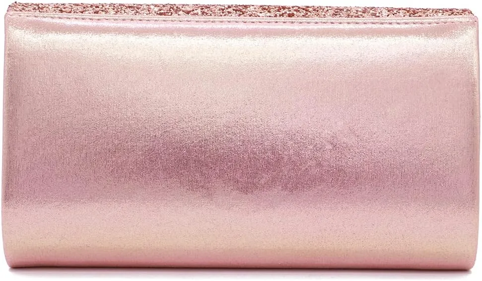 ROUROU Sequin Clutch Bag for Women Envelope Handbag Wedding Shoulder Bag Party Crossbody Bag Evening Purse