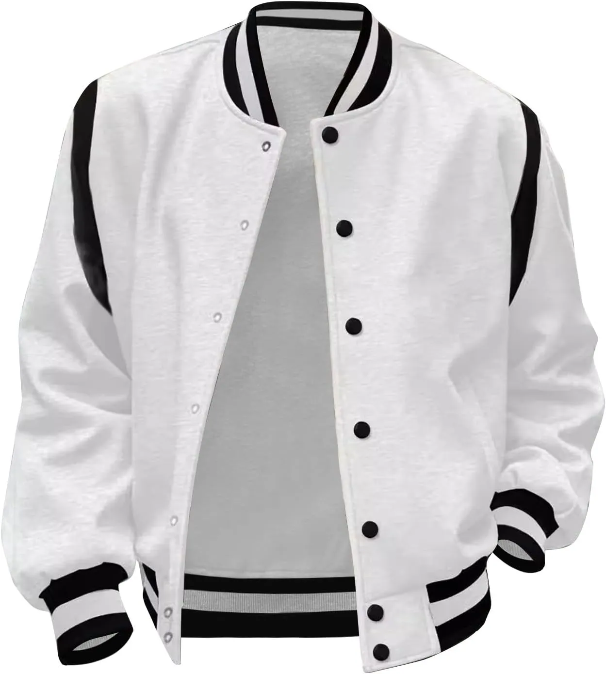 RTRDE Men's Varsity Baseball Jacket Casual Letterman Bomber Windbreaker Lightweight Coat Outwear Fashion Jackets, M-3XL