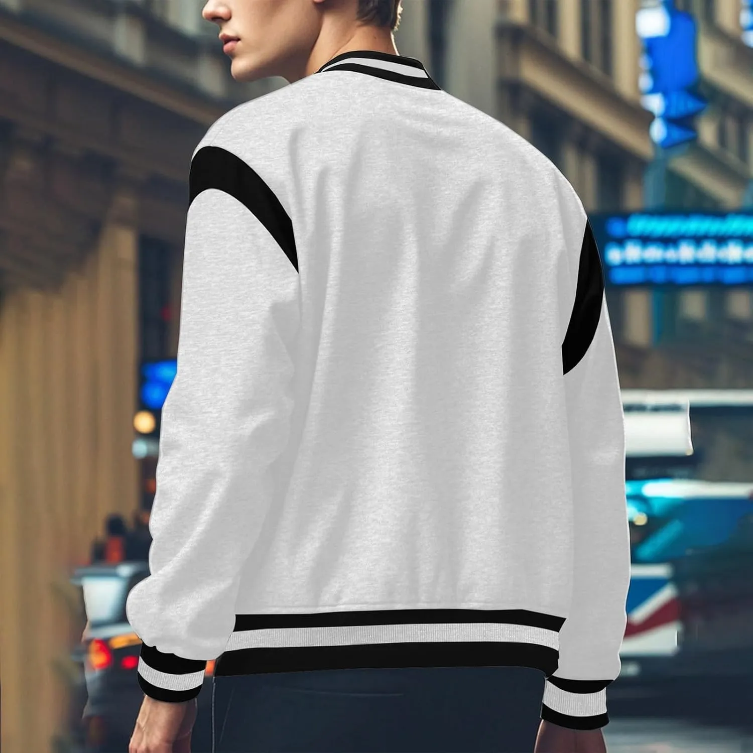 RTRDE Men's Varsity Baseball Jacket Casual Letterman Bomber Windbreaker Lightweight Coat Outwear Fashion Jackets, M-3XL