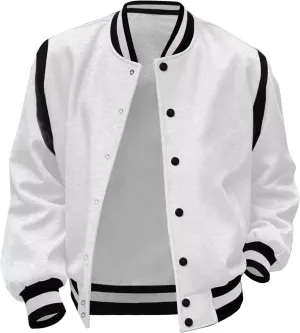 RTRDE Men's Varsity Baseball Jacket Casual Letterman Bomber Windbreaker Lightweight Coat Outwear Fashion Jackets, M-3XL