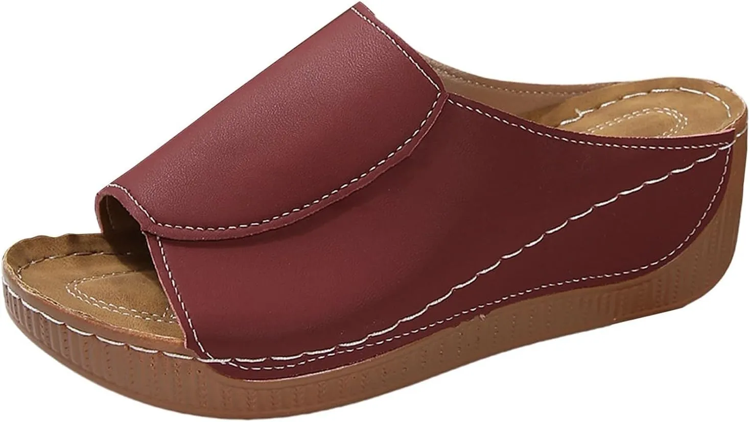 Sandals for Women 2025 Dressy Comfortable Orthotic Arch Support Low Wedge Platform Sandals Summer Orthopedic Sandals