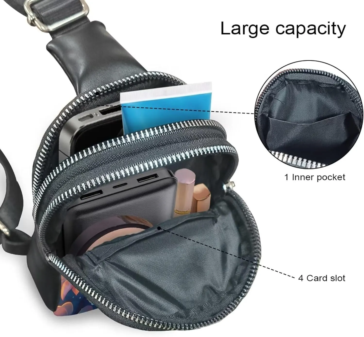 Small Chest Bag for Women, Butterfly Shoulder Purses for Women Anti Theft Dustproof Chest Bags Graces Leather Bags Large Capacity Chest Bags for Women Girls