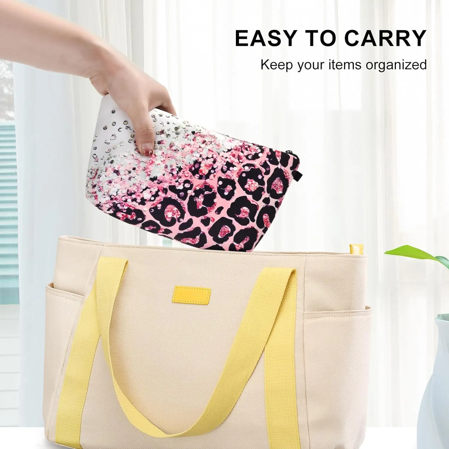 Small Travel Makeup Bag for Purse, Cute Cosmetic Bag for Women, Make Up Pouch, Makeup Brush Organizer Bags, Skincare Toiletry Bag, Pouches For Purse