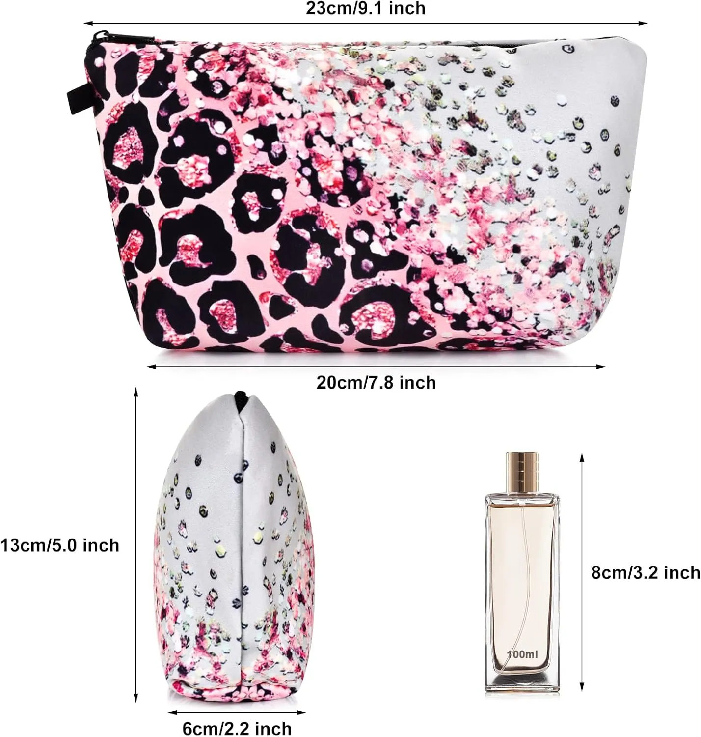 Small Travel Makeup Bag for Purse, Cute Cosmetic Bag for Women, Make Up Pouch, Makeup Brush Organizer Bags, Skincare Toiletry Bag, Pouches For Purse