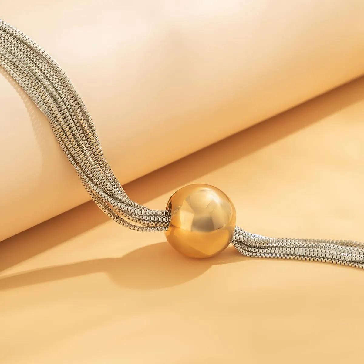 Sora Tuki Chunky Gold Choker Necklace Chunky Silver Necklace for Women Gold Statement Necklace Black Choker Necklace Thick Gold Chunky Necklace Geometric Sphere Necklace