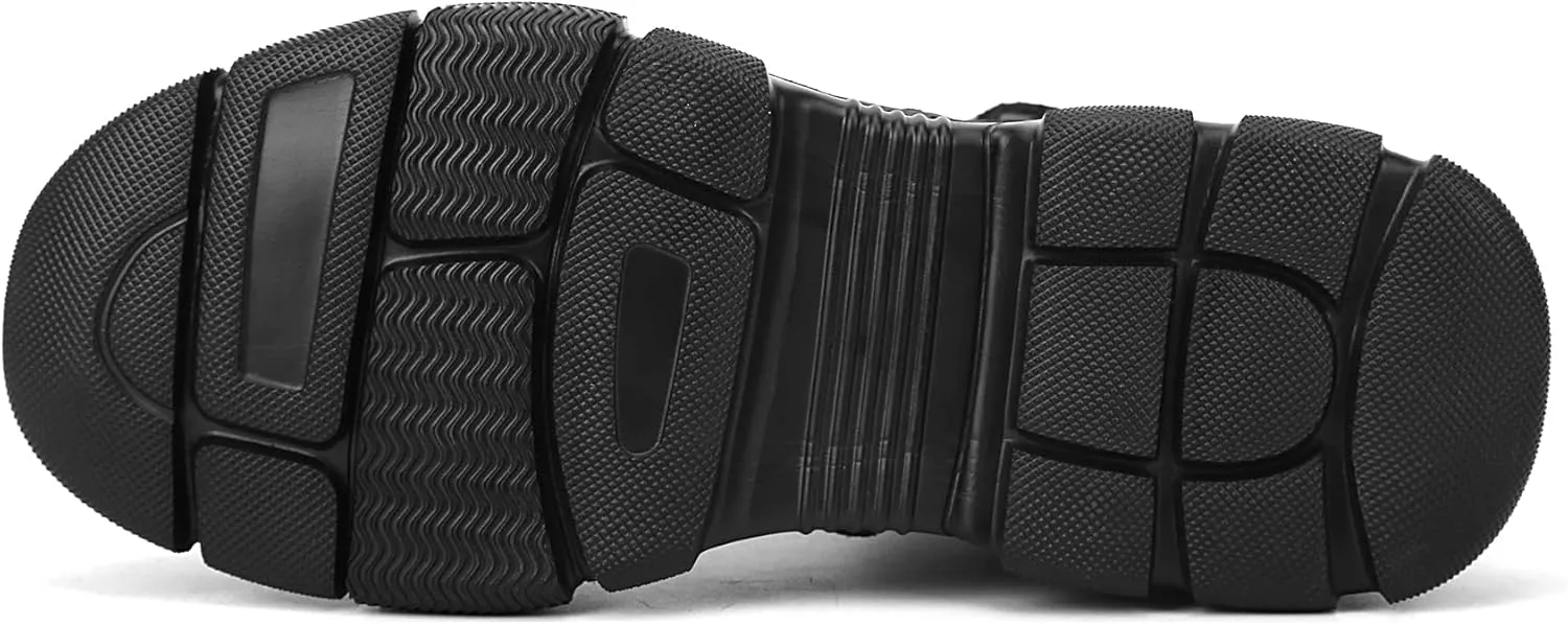 Steel Toe Work Safety Boots, Lightweight Mid-cut Industry Construction Composite Sneakers
