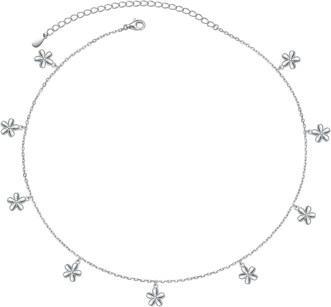 Sterling Silver Jewelry Choker Necklace Pendant Disc Chain Statement Necklace For Women 13 3 inches
