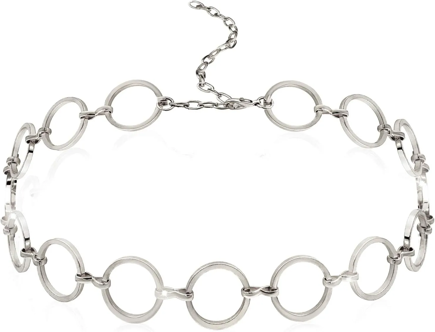 Suyi Choker Necklace - Simple Geometric Circle Choker Statement Clavicle Necklace for Women Necklace Jewerly