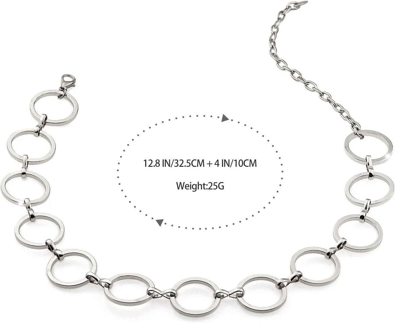 Suyi Choker Necklace - Simple Geometric Circle Choker Statement Clavicle Necklace for Women Necklace Jewerly