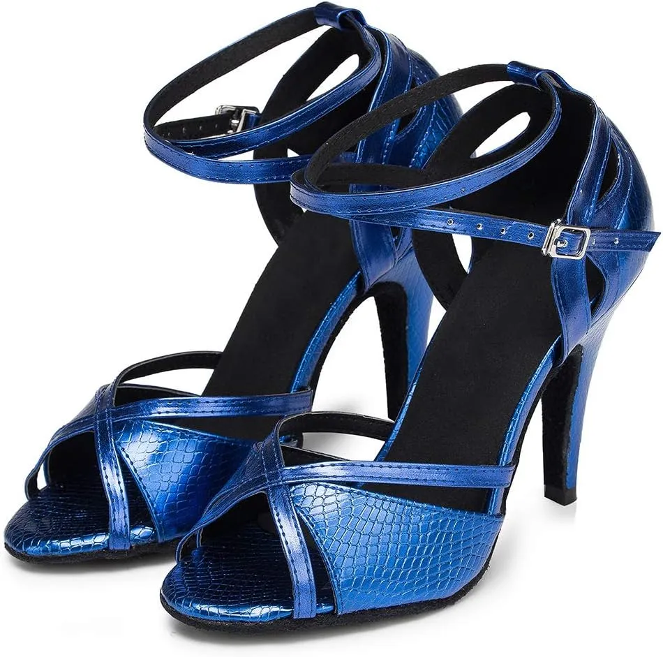 SWDZM Latin Dance Shoes Women Suede Sole Salsa Tango Ballroom Professional Practice Performance Dance Shoes